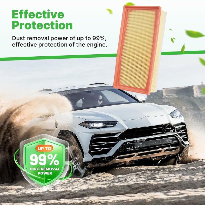 RVgolf Store Engine+Cabin Air Filters Fit for 2009-2016 Audi A4, 2009-2016 A4 Quattro, 2013-2016 Audi A4 allroad Engine Air Filter Replacement Automotive Accessories CF11179 CA10522 - Image 3